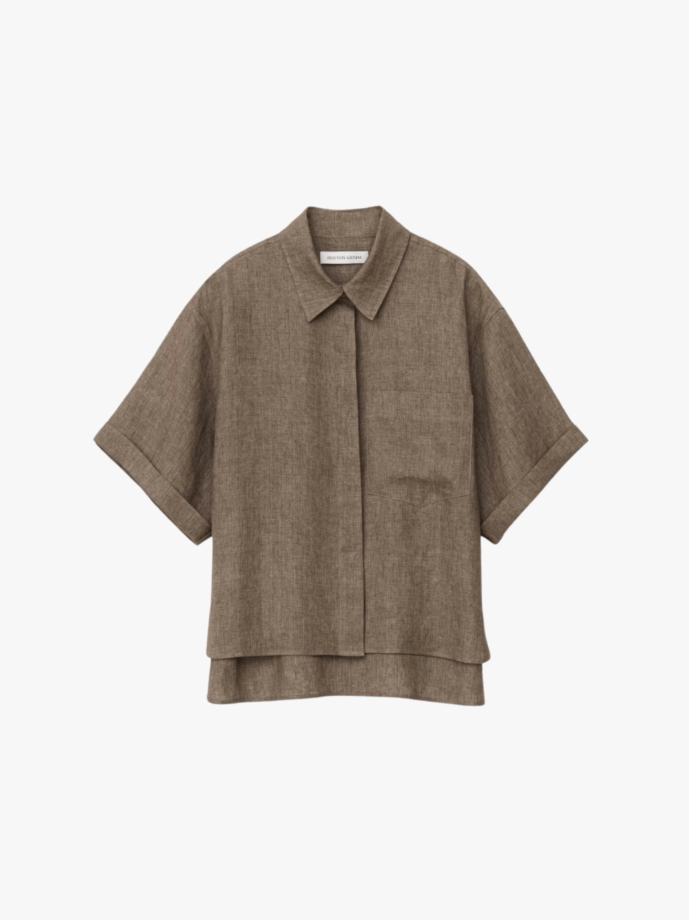 Iris von Arnim Leinen‑Bluse Sardinia Taupe Damen