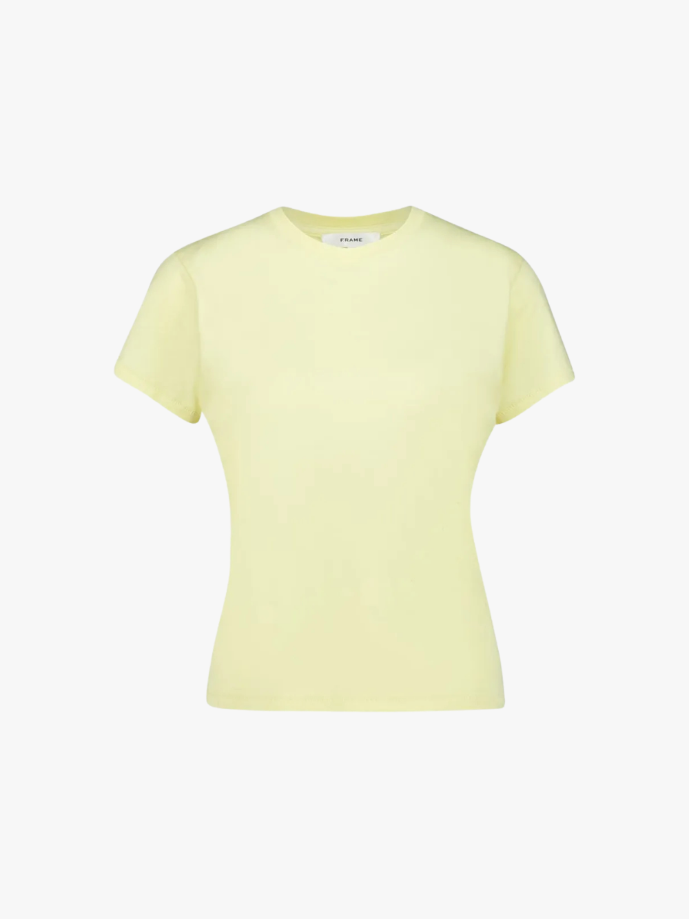 FRAME T-Shirt mit rundem Ausschnitt Buttergelb Damen