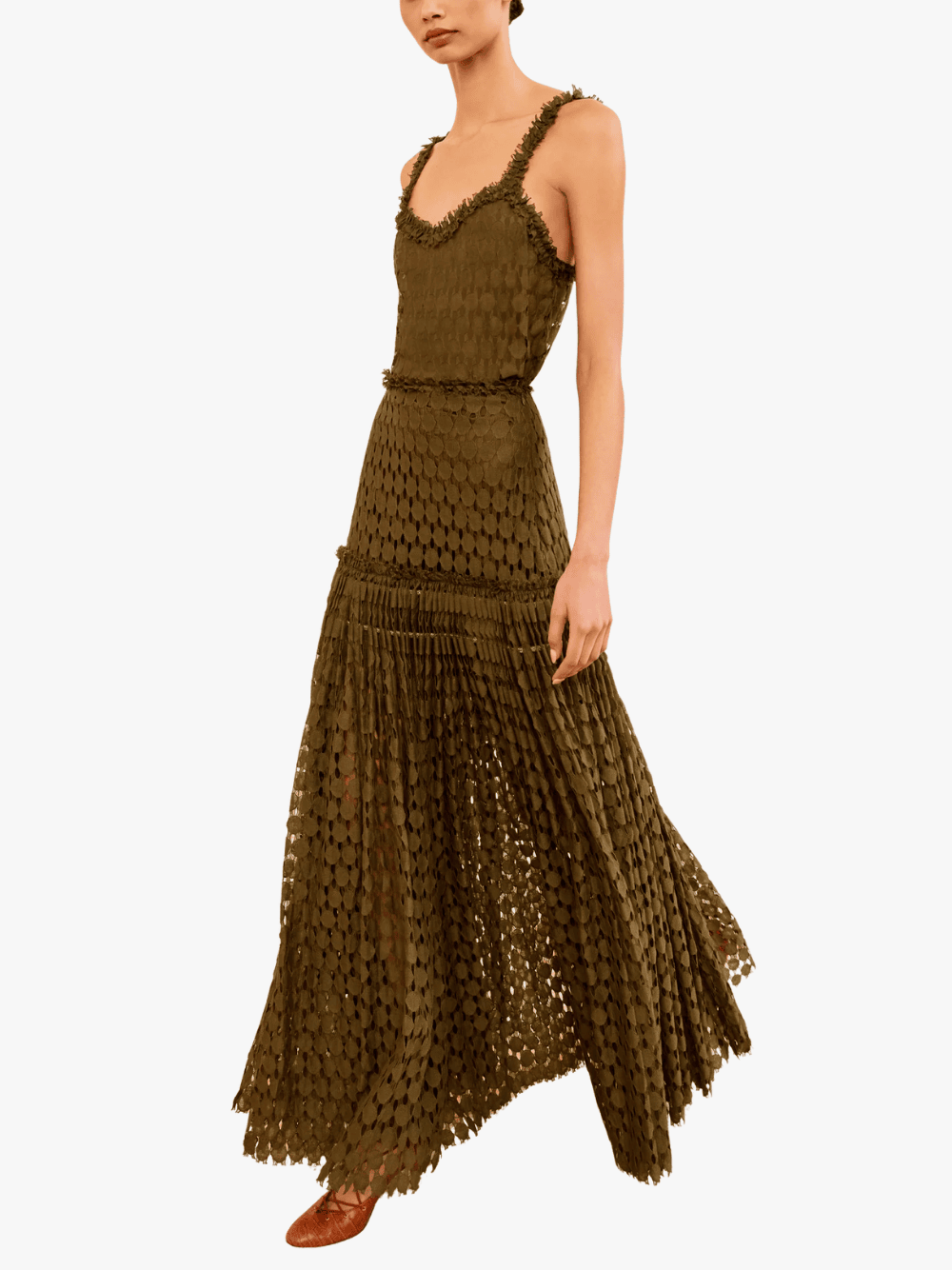 Ulla Johnson Aris Lace Maxi Skirt Pine Damen