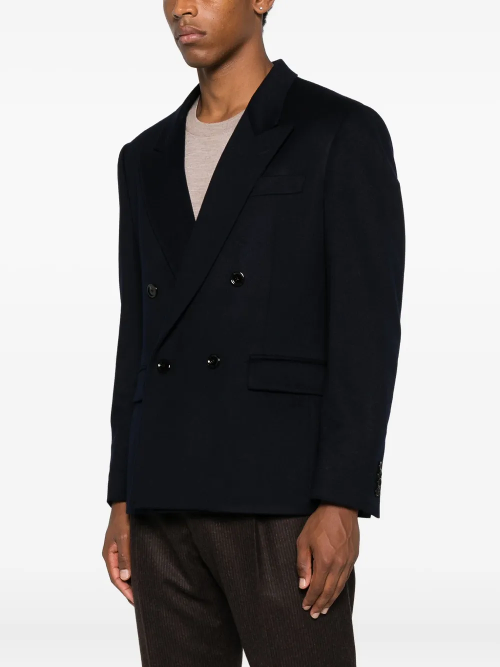 Lardini Zweireihige Wolljacke Blau Herren