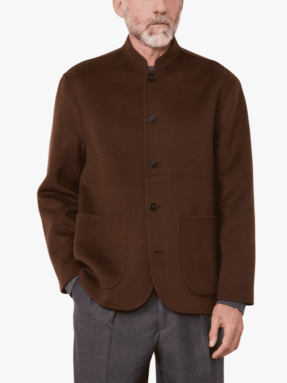 Officine Generale Overshirt Simao Braun Herren