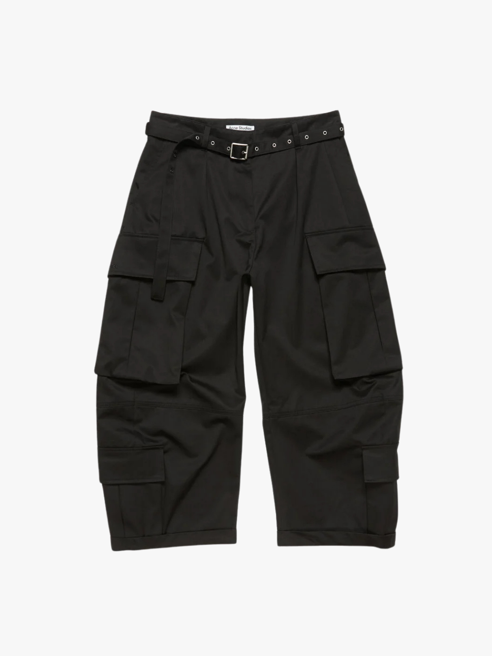 Acne Studios Twill‑Cargo‑Trousers Schwarz Cargohose Damen