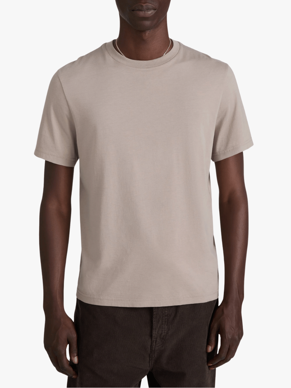 Frame Light Cotton Tee Beige Herren