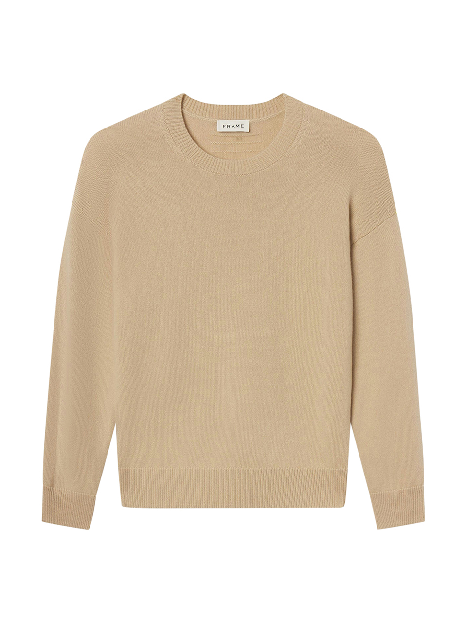 Frame Leichter Kaschmir-Crewneck Sommerbeige Herren