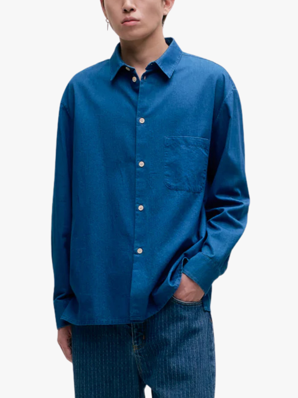 A Kind of Guise Gusto Shirt Soft Indigo Blue Men's