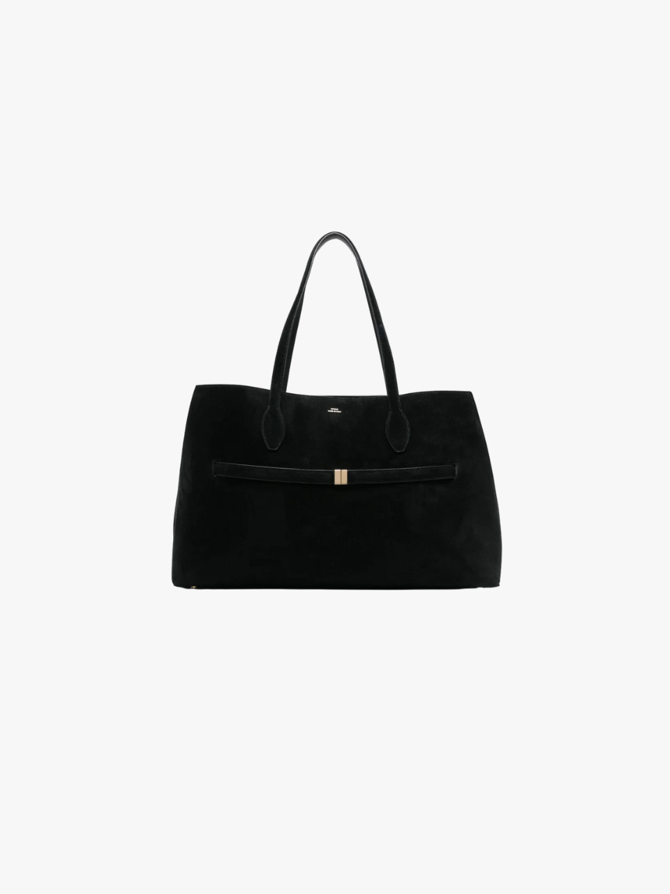 TOTEME Schultertasche aus Wildleder Schwarz Damen