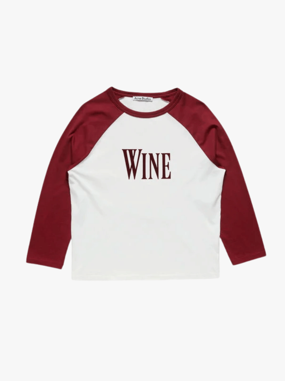 Acne Studios Long-Sleeve T-Shirt 'Wine' Print White Men