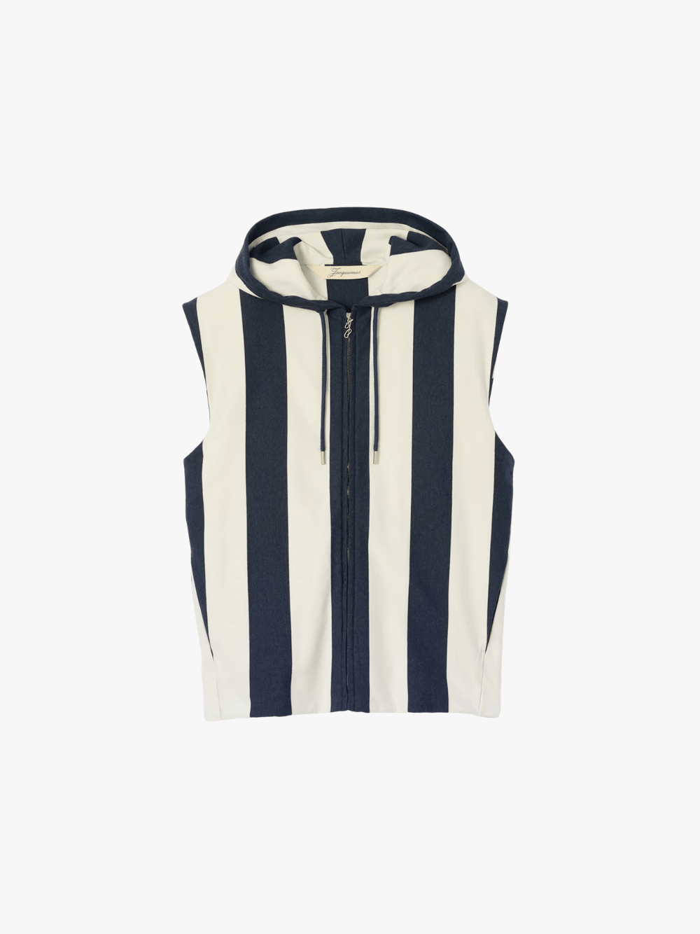 JACQUEMUS Le Gilet Marinière Big Stripes Navy Kapuzenweste Herren