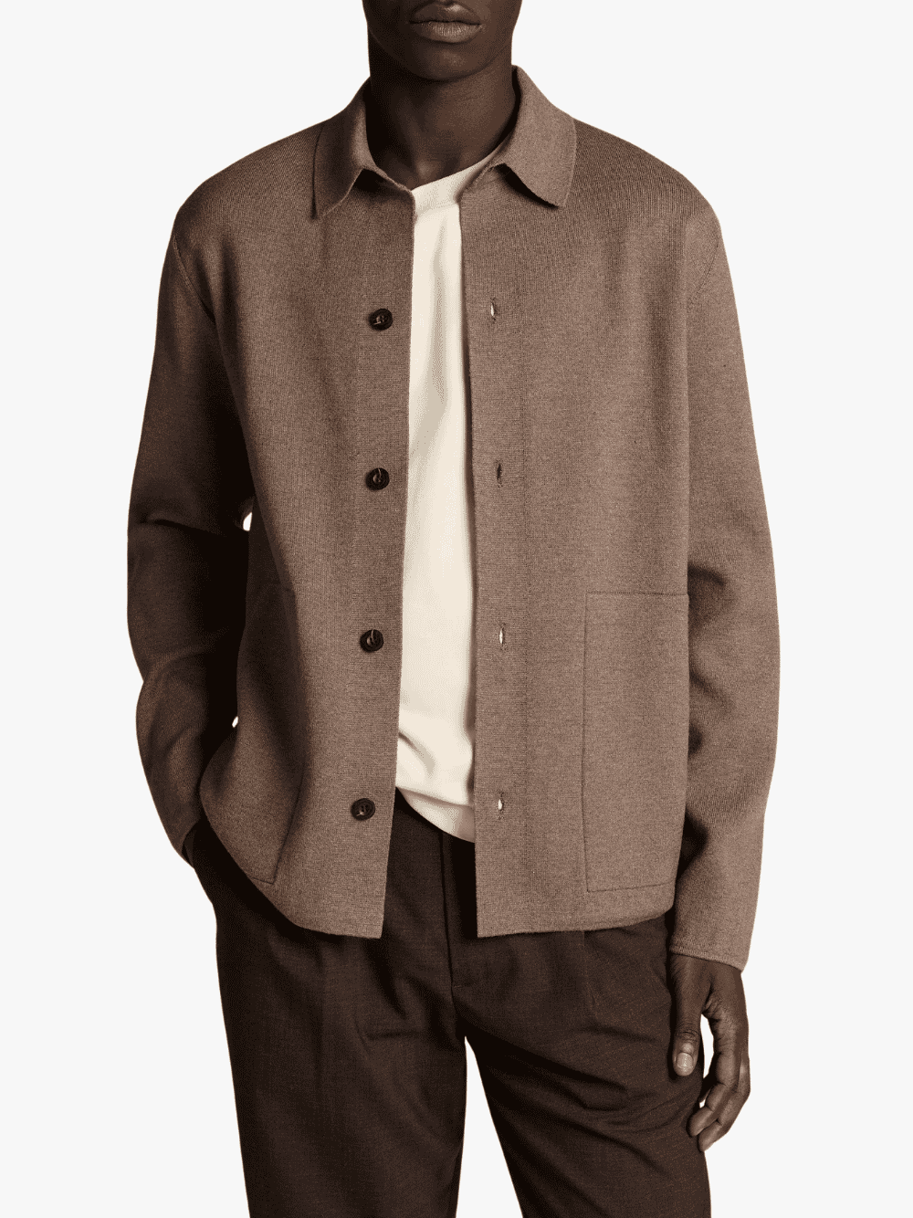 Vince Milano-Stitch Shirt Jacket light heather tarmac Herren