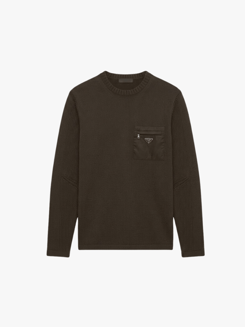 Prada Rundhals Pullover Braun Herren