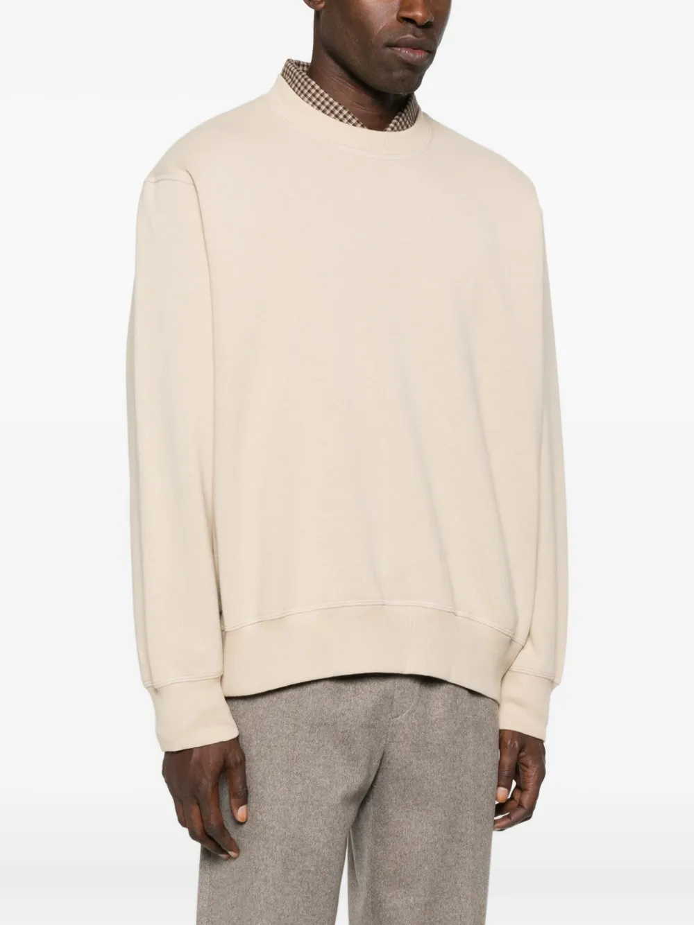 Cellar Door Calvin Sweatshirt mit Rundhalsausschnitt Beige Herren