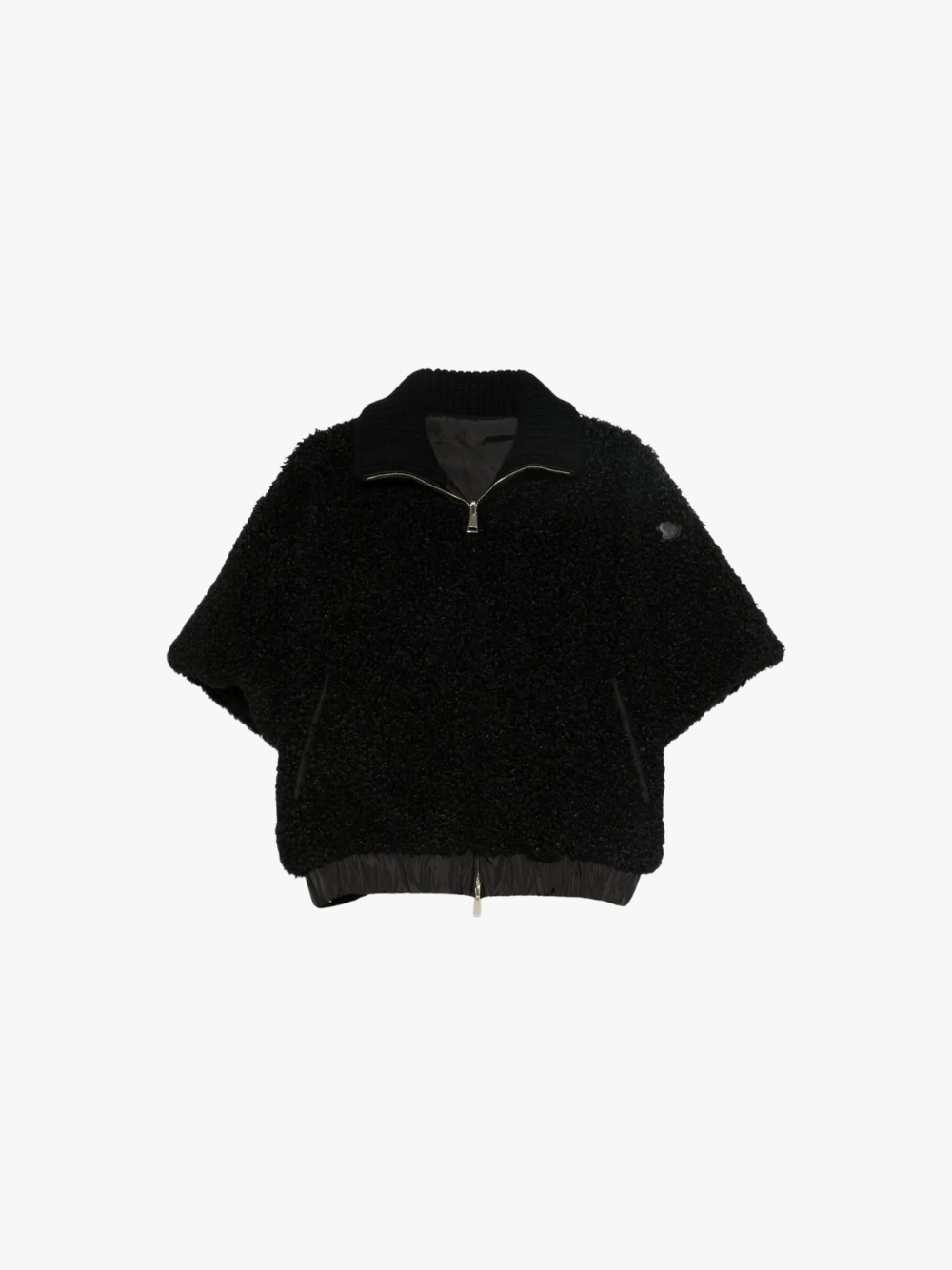 MONCLER  Zweiseitige Jacke mit hohem Kragen Schwarz Damen