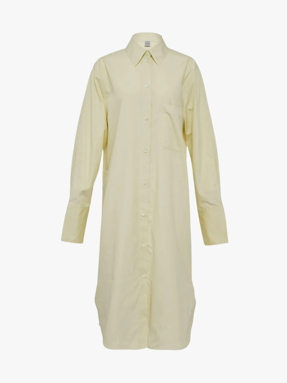 Toteme Langärmeliges Hemdkleid mit Knöpfen Gelb Damen