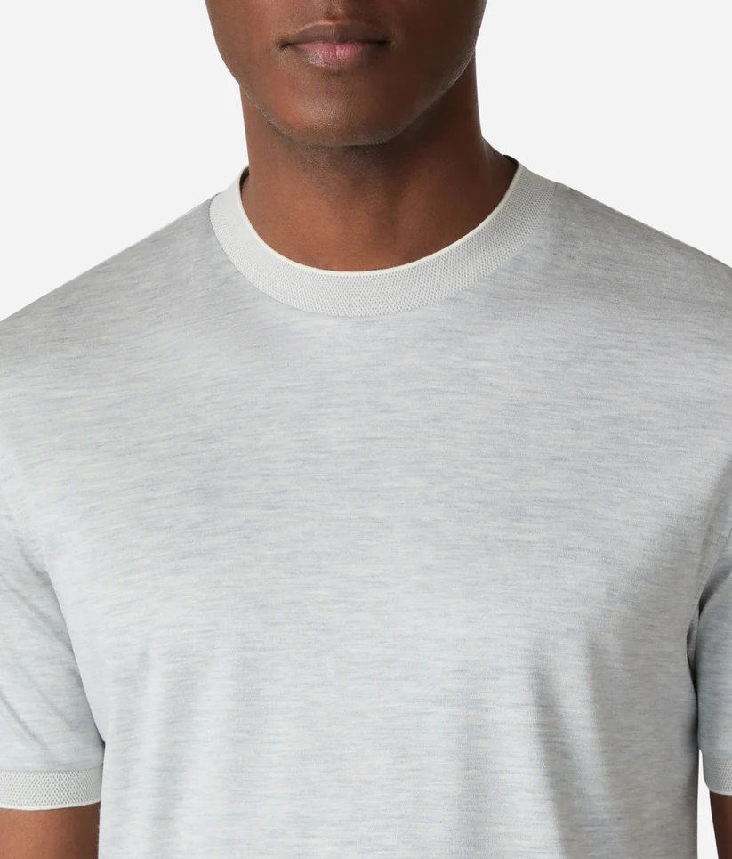 Brett Johnson Short Sleeves T‑Shirt Hellgrau Herren