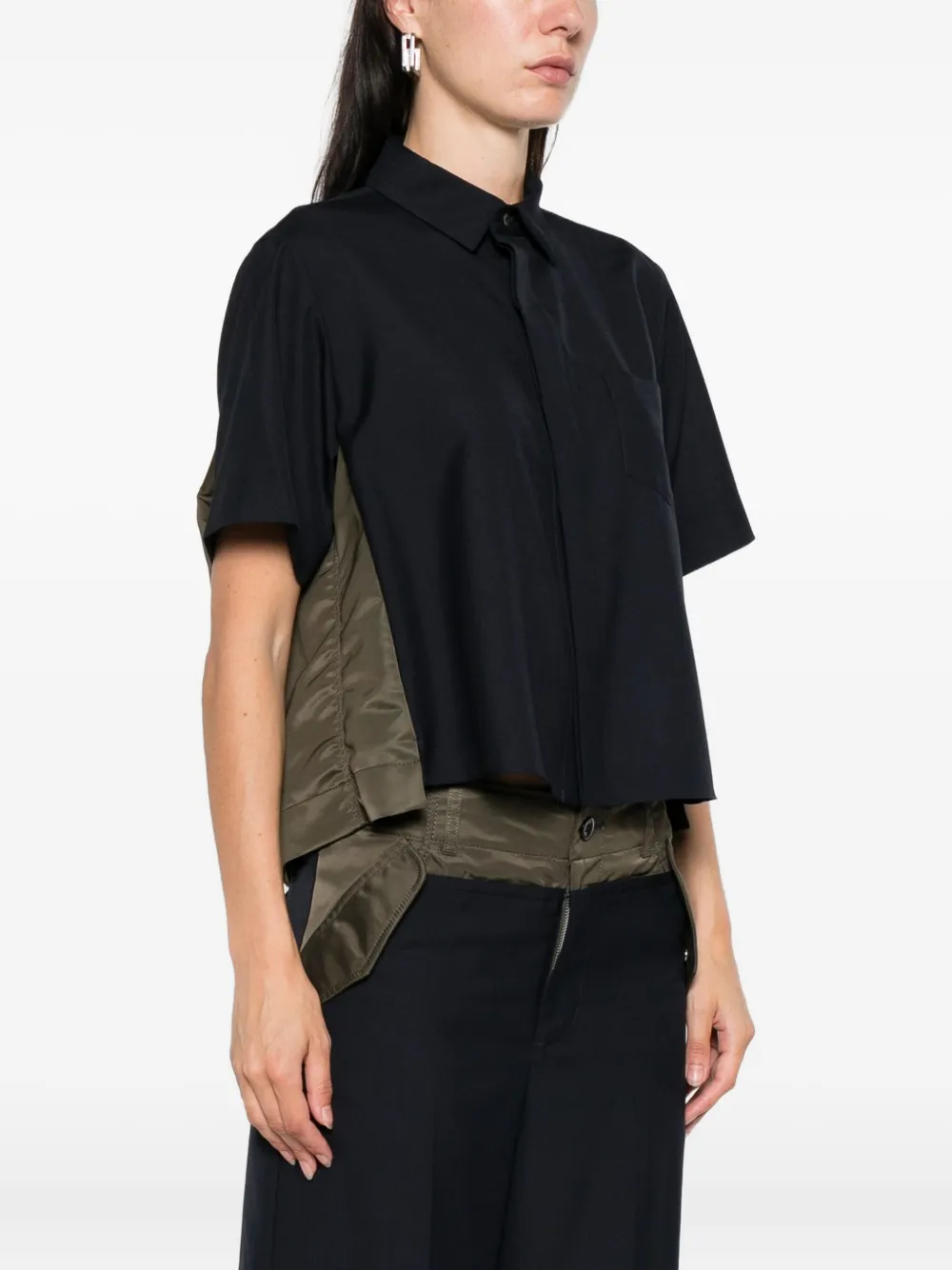 Sacai Hemd mit Einsätzen Blau Damen