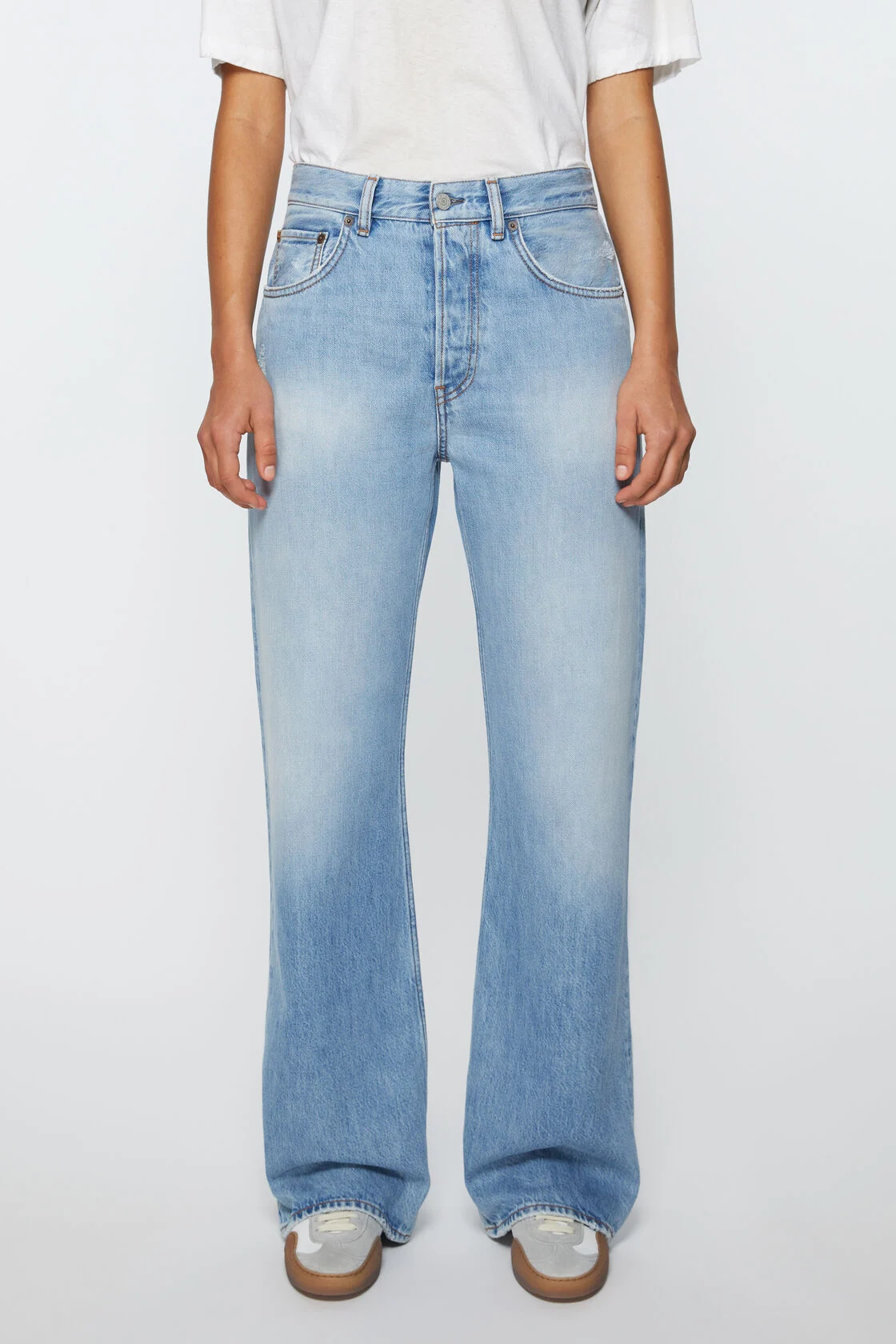 Acne Studios Loose Fit Jeans Vintage Hellblau Damen