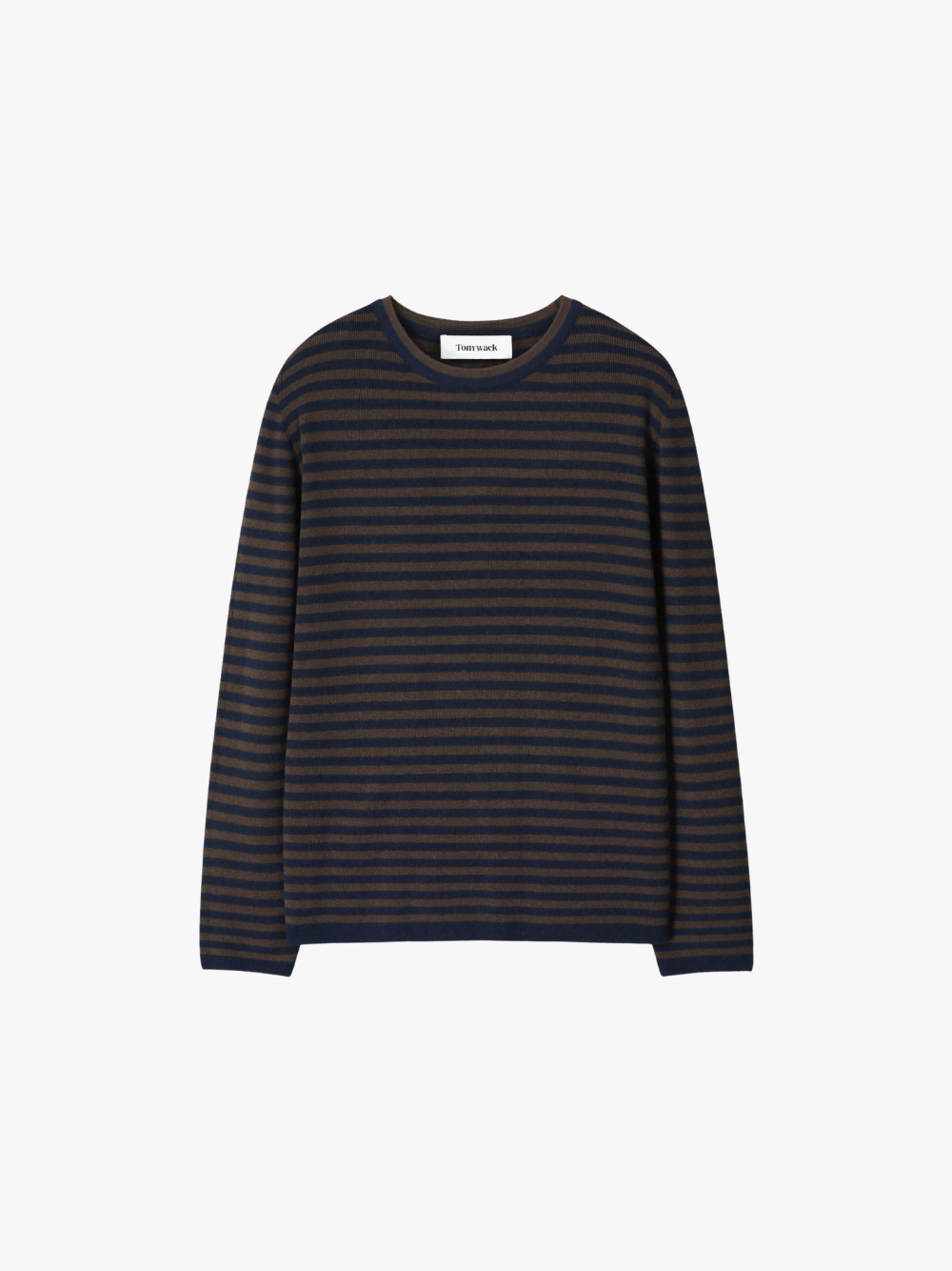 Tony Wack Merino Wool Essential Stripe Knit Brown/Navy Men