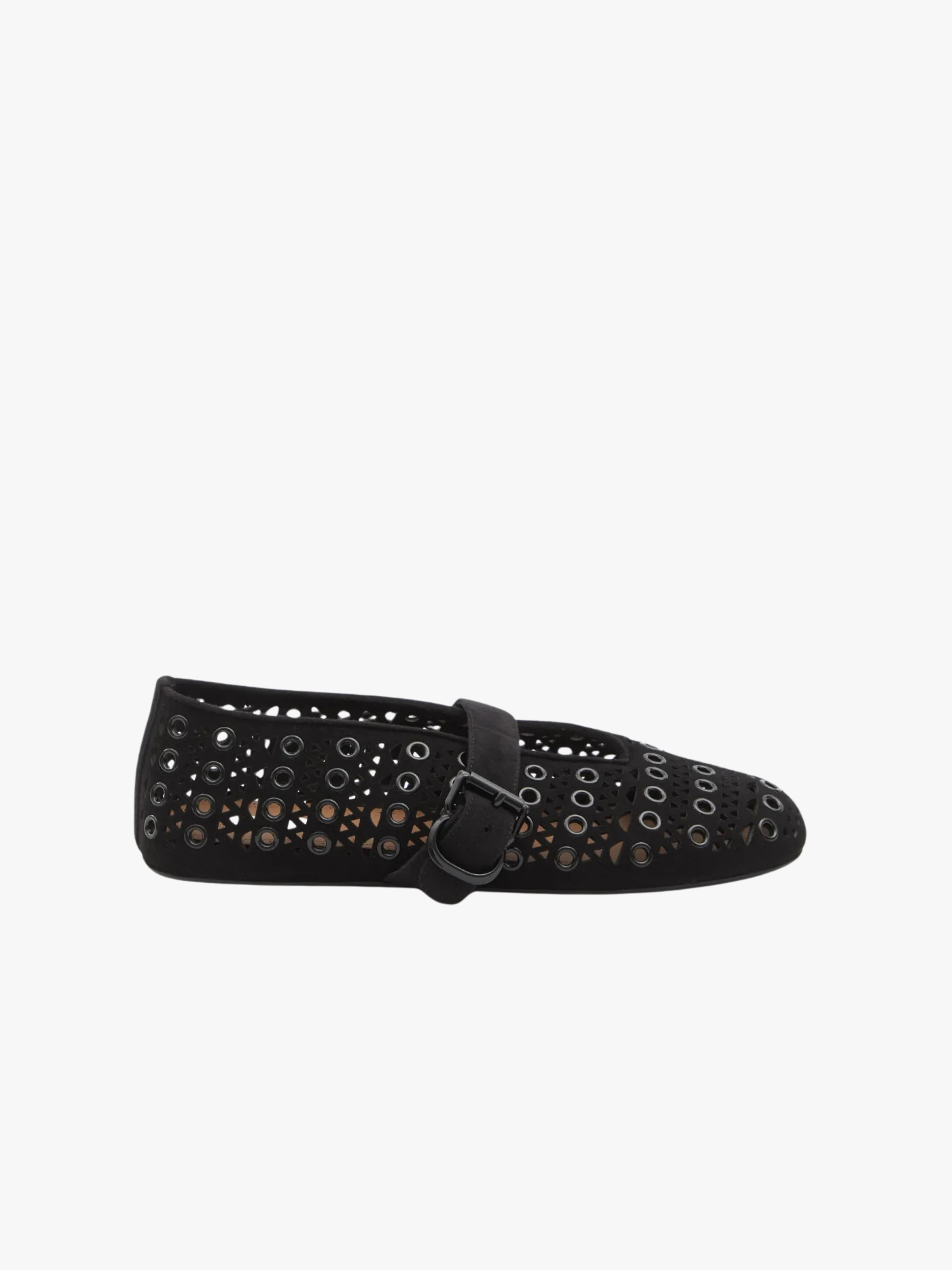 Alaïa Ballerinas mit Ösendetail Schwarz Damen