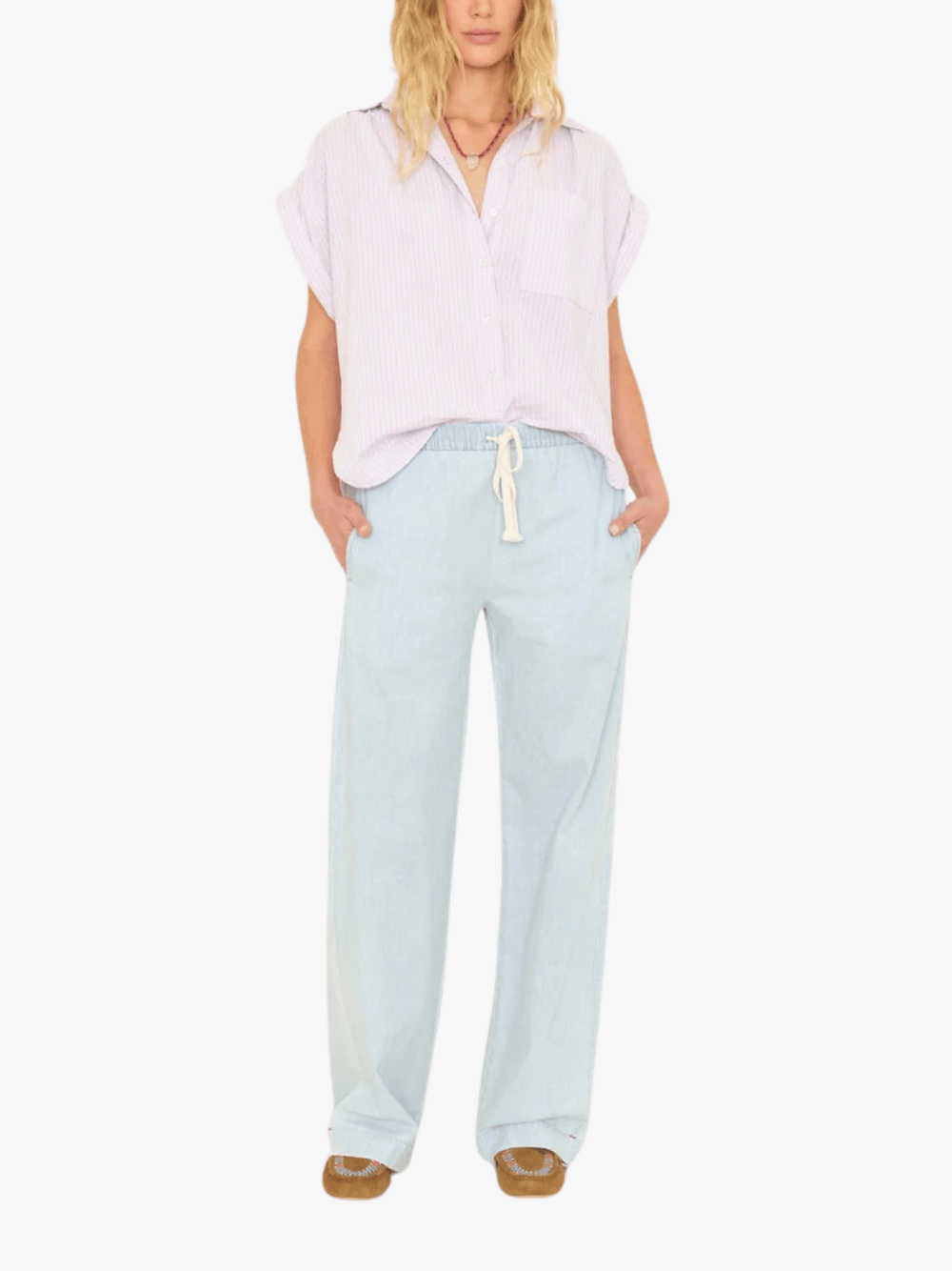 Xirena Air Blue Dash Pant Hellblaue Hose Damen