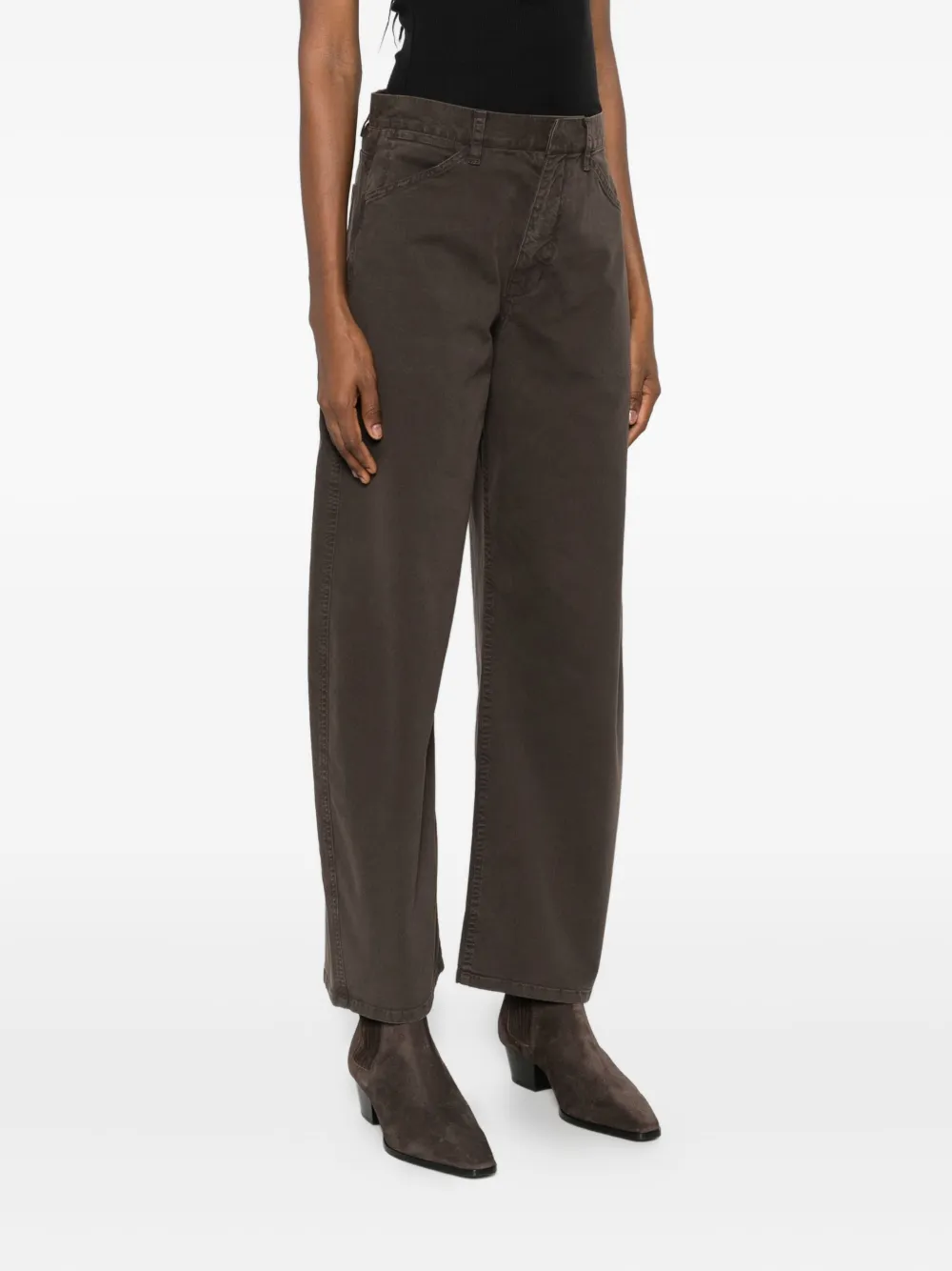 Nili Lotan Hose mit verdecktem Verschluss Schokobraun Damen