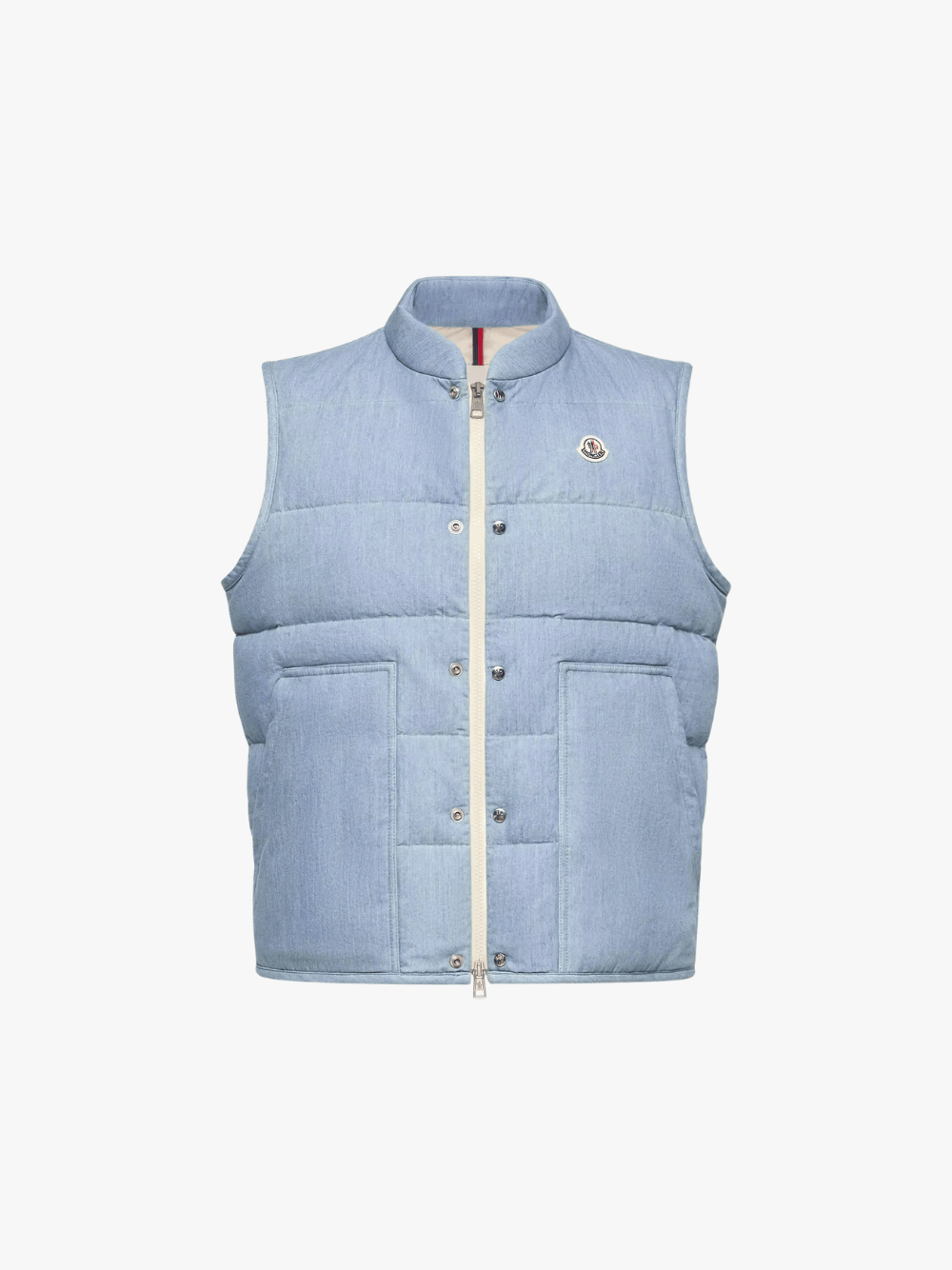 Moncler Heceta Denim Daunenweste Hellblau Herren