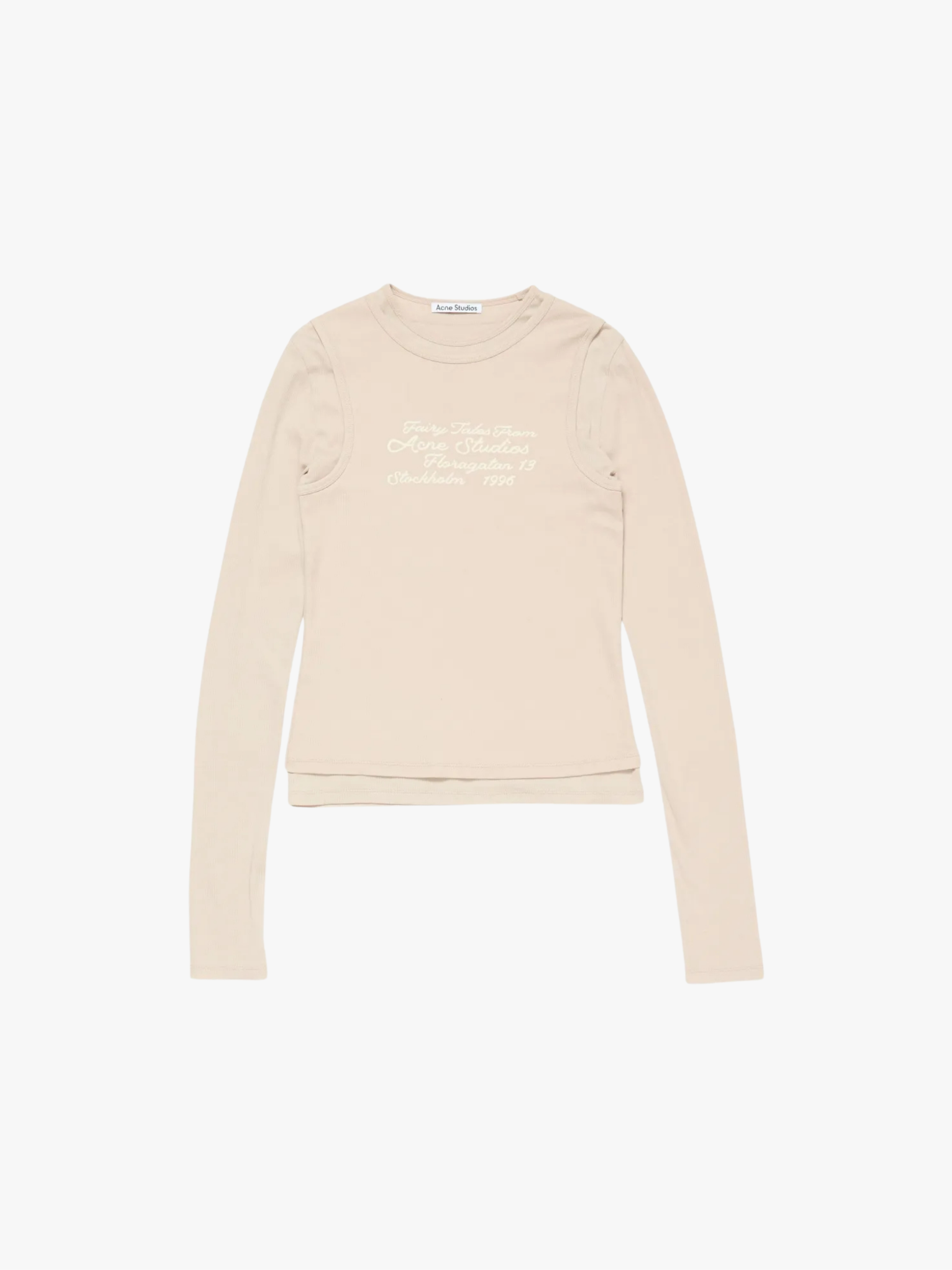 Acne Studios Layered Cardigan Oatmeal Beige Damen Acne Studios Layered Cardigan Oatmeal Beige Damen