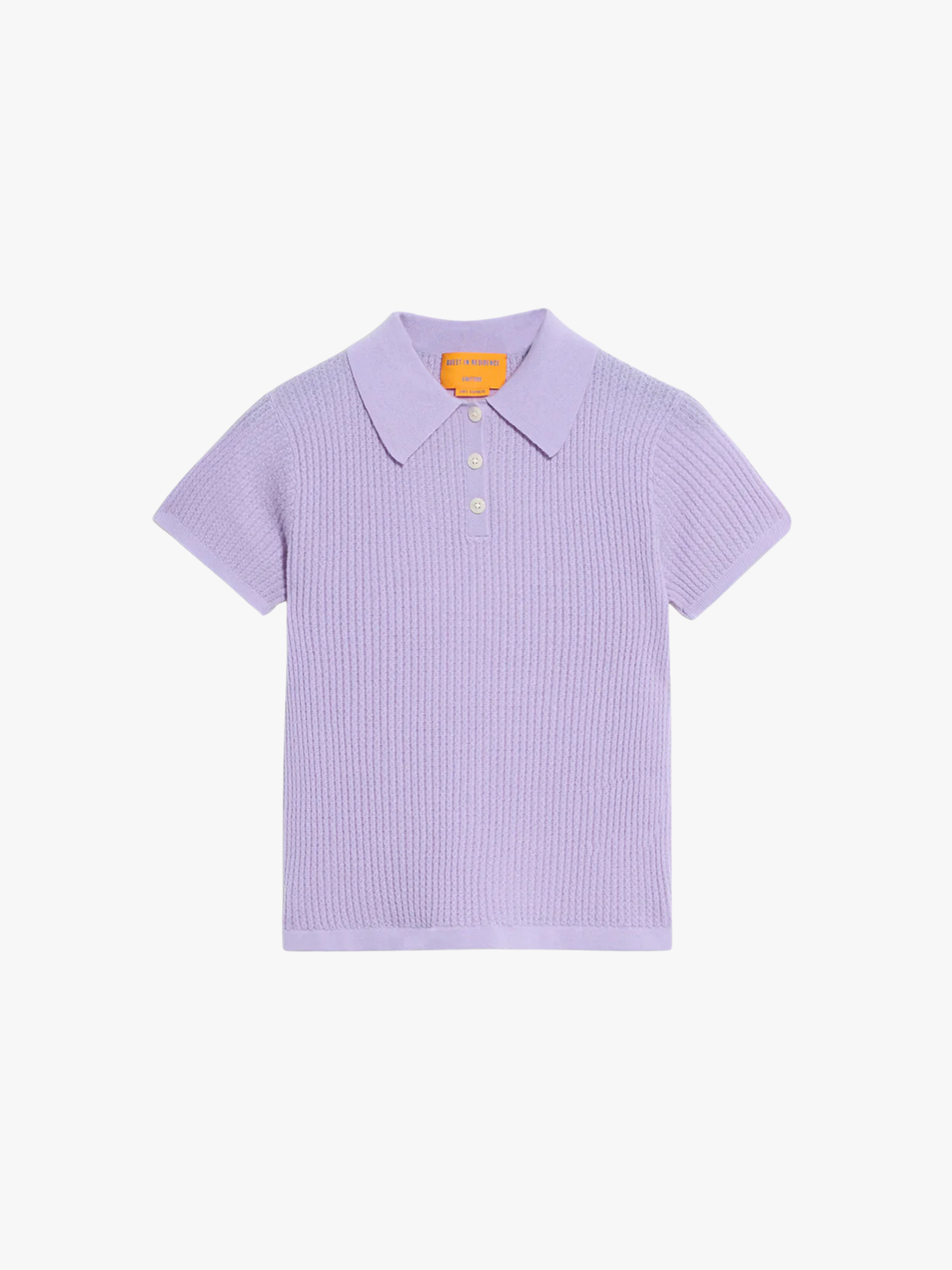 Guest In Residence Shrunken Cashmere Polo Top Lila Damen