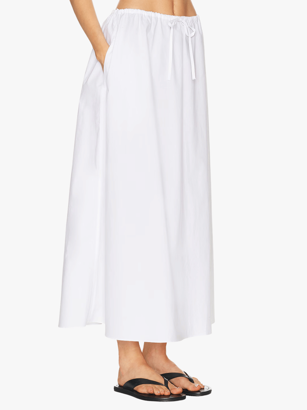 Matteau Drawcord Skirt White Damen Midirock