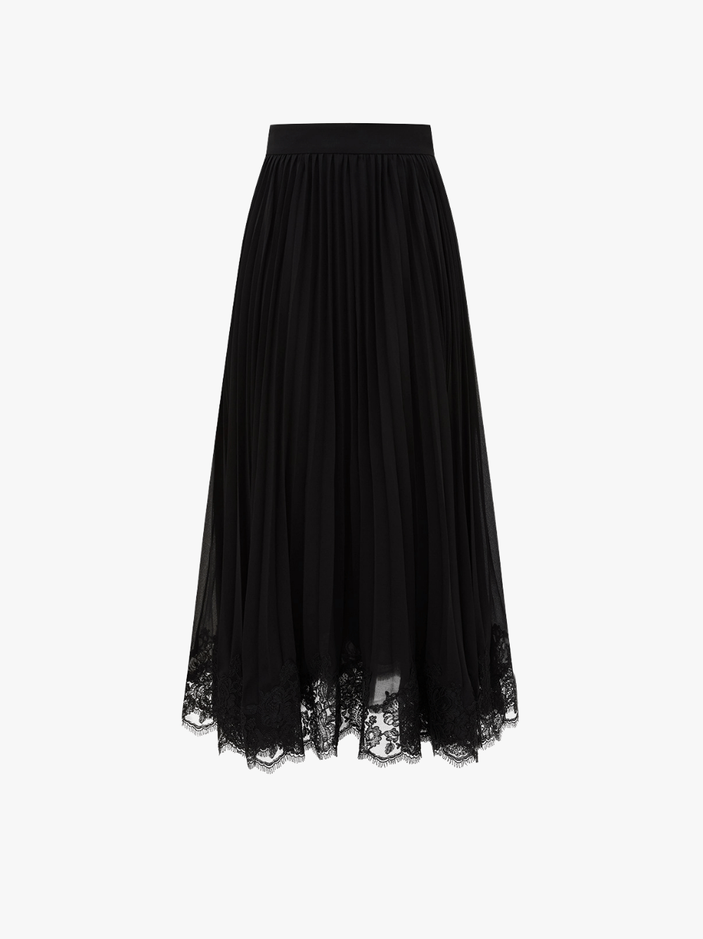 Zimmermann Pleated Lace Rock Schwarz Damen
