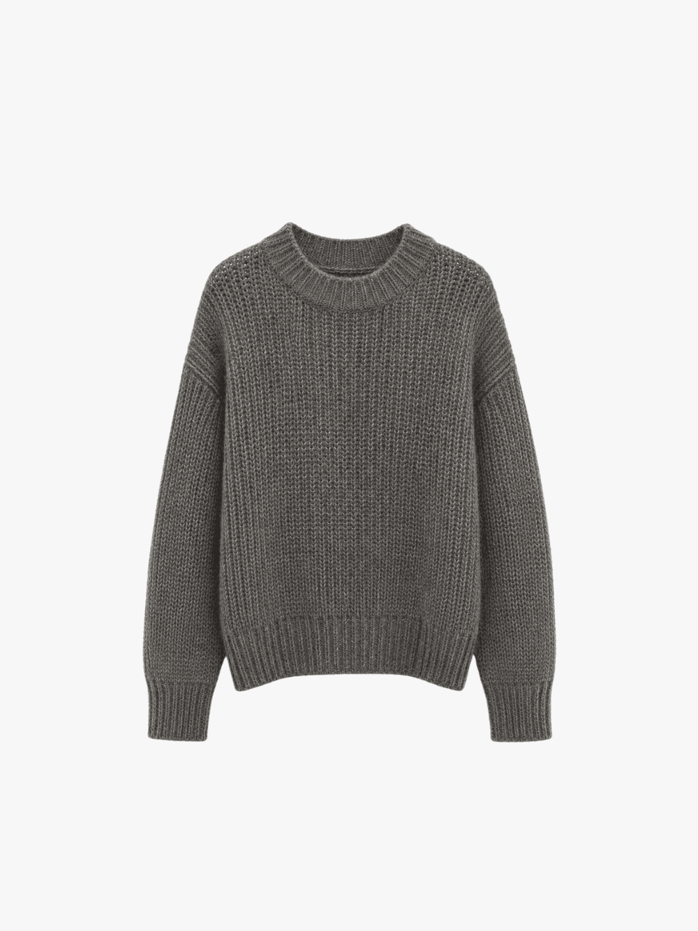 Roberto Collina Rundhals Pullover Grau Damen