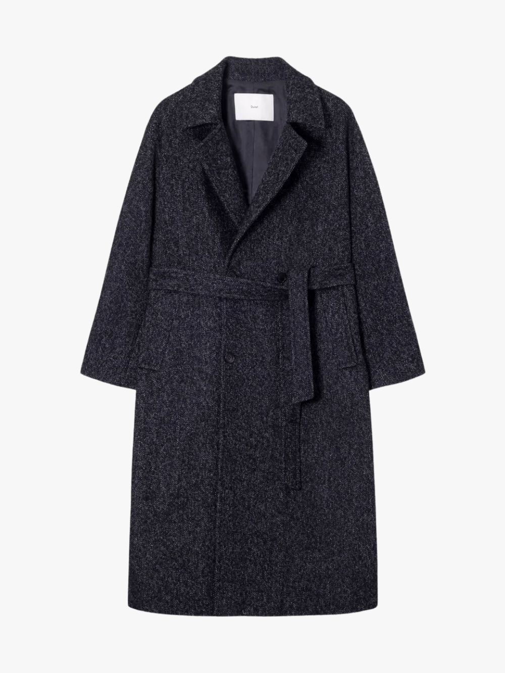 Dunst Relaxed Robe Coat Anthrazit Tweed Herren