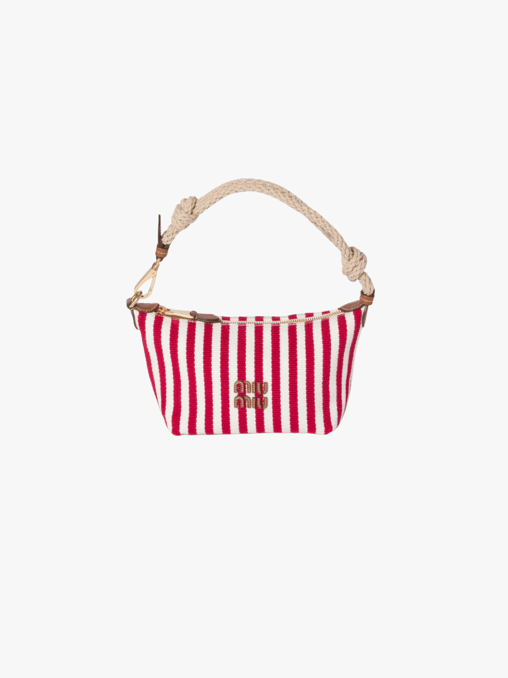 Miu Miu Damen Tasche Rot Weiß Gesreift