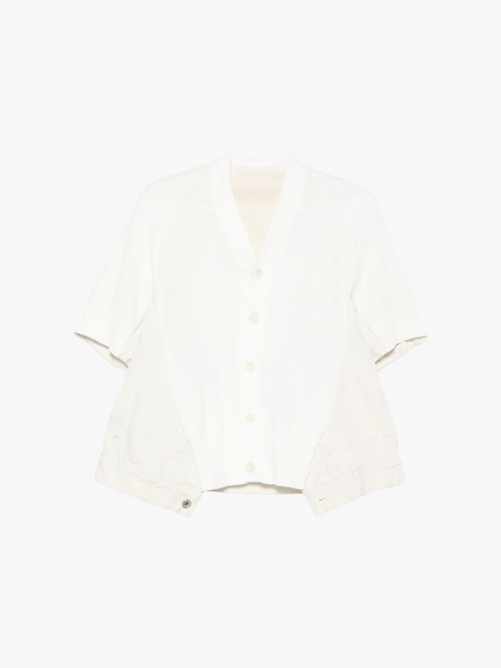 Sacai Denim x Knit Strickjacke Off White Damen