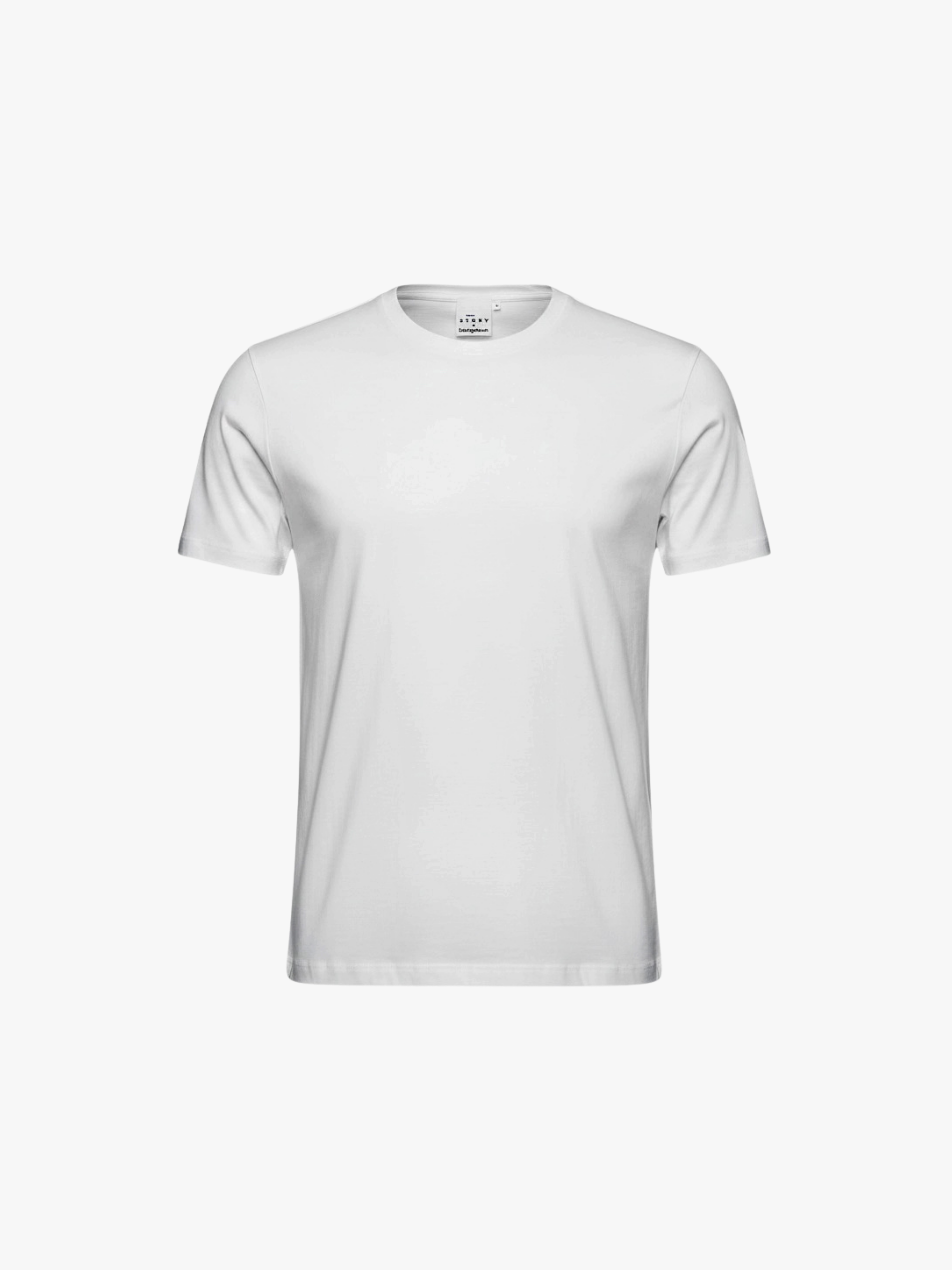 Bungalow & Mey Story Rundhals T-Shirt Weiß Herren