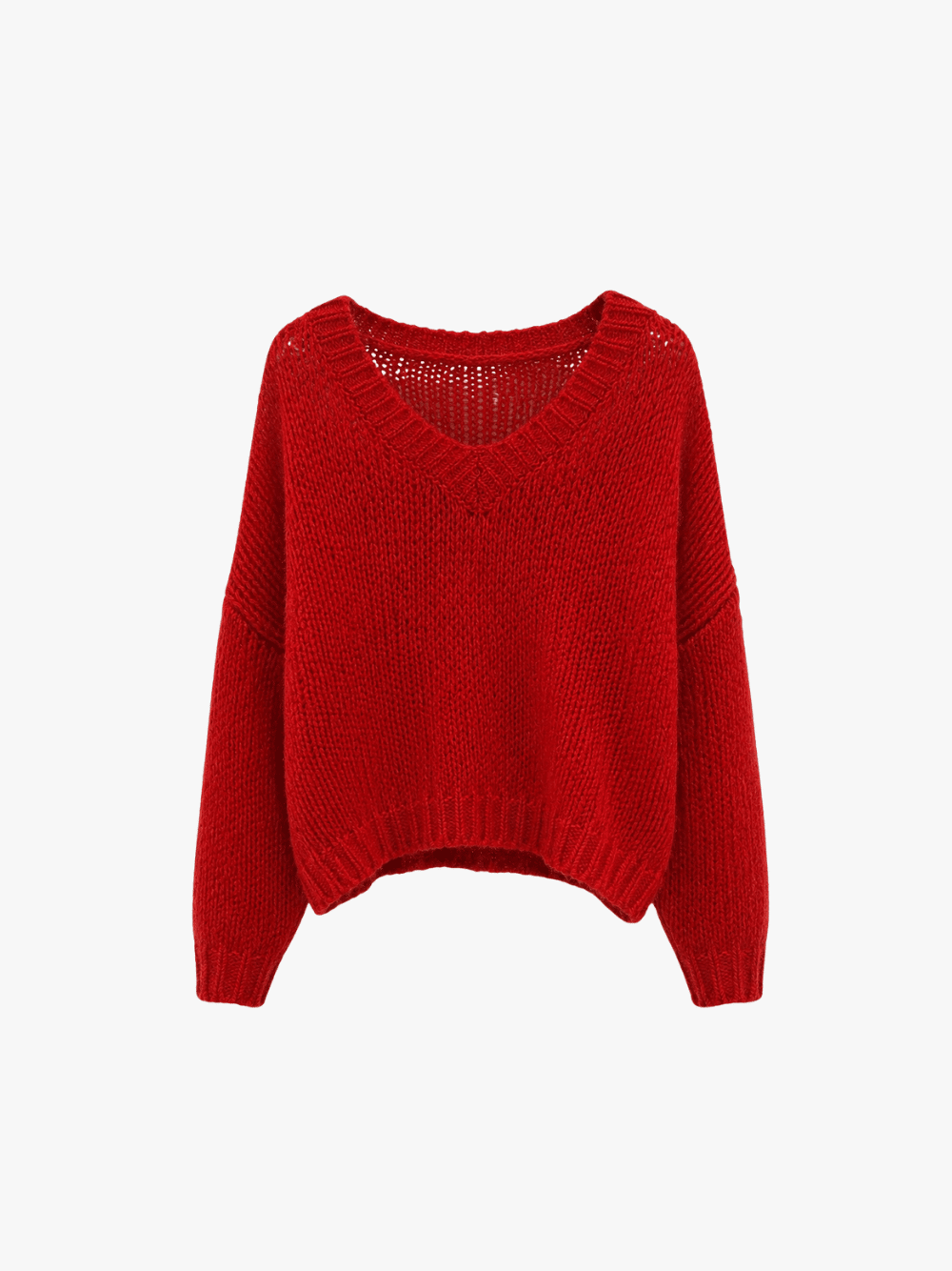 Roberto Collina V-Ausschnitt Pullover Rot Damen