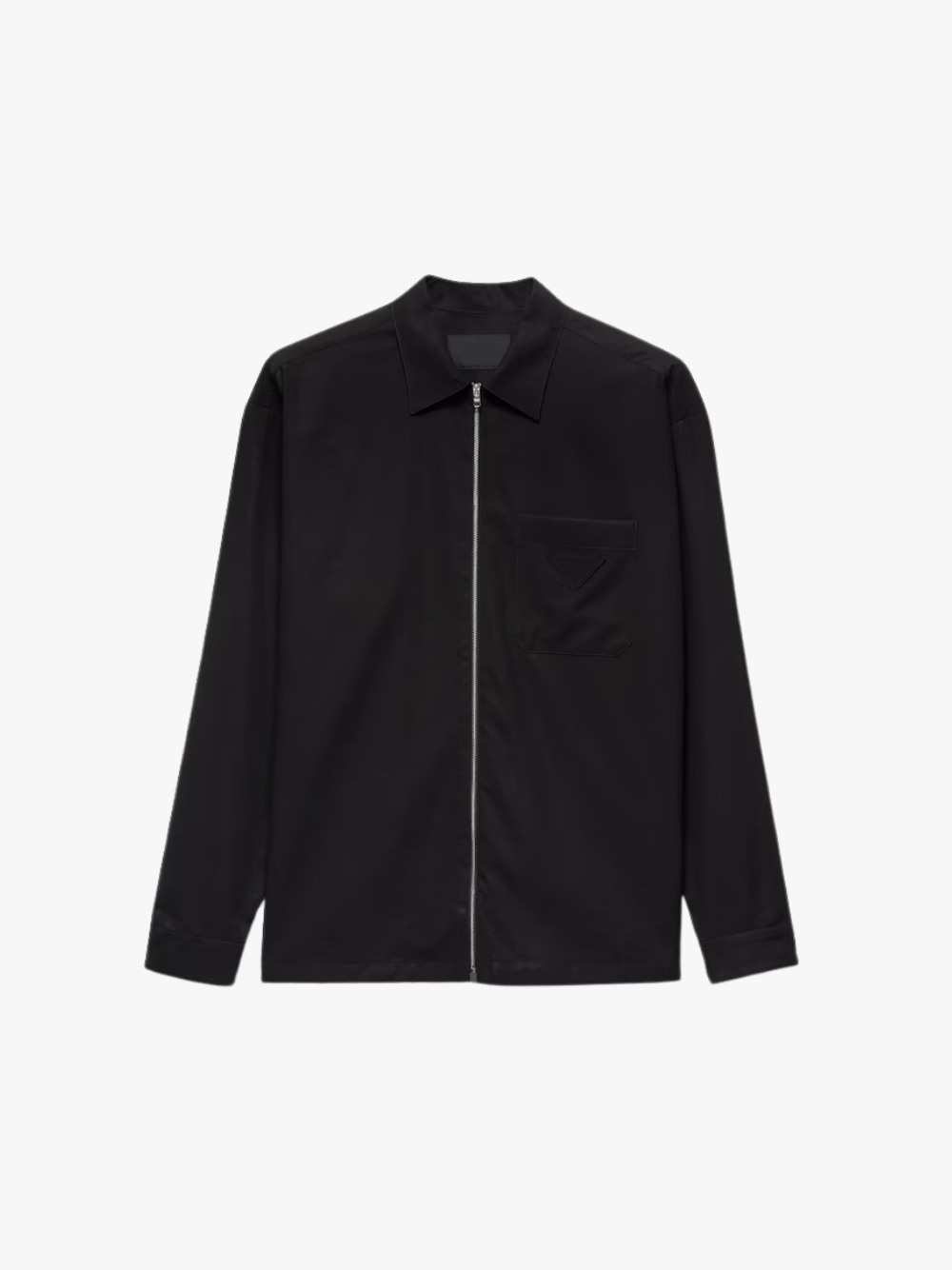 Prada Hemd aus Baumwolle mit Reißverschluss Schwarz Hemd Herren