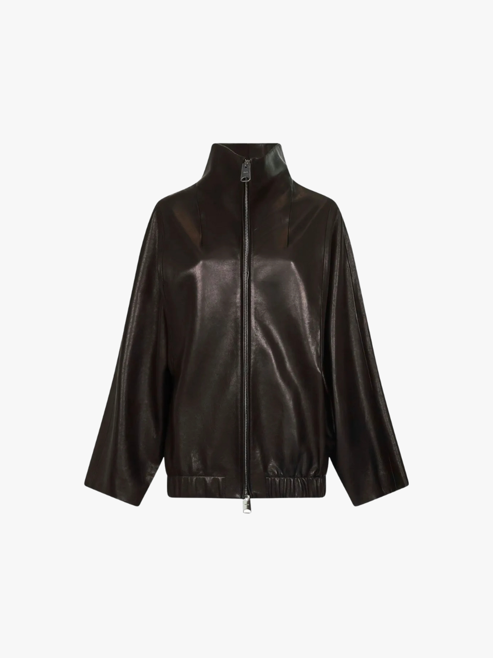 KHAITE zipper jacket with stand-up collar black women