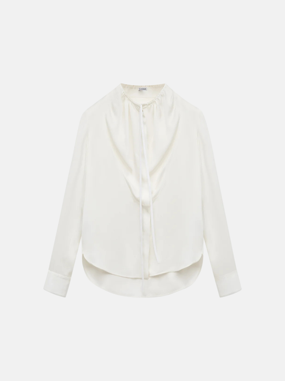 Loewe Bluse aus Seide Weiß Damenbluse