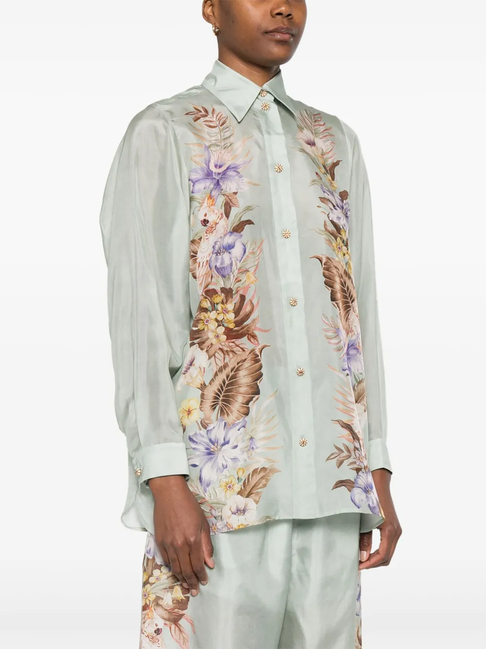 ZIMMERMANN silk shirt sage green women ZIMMERMANN silk shirt sage green women