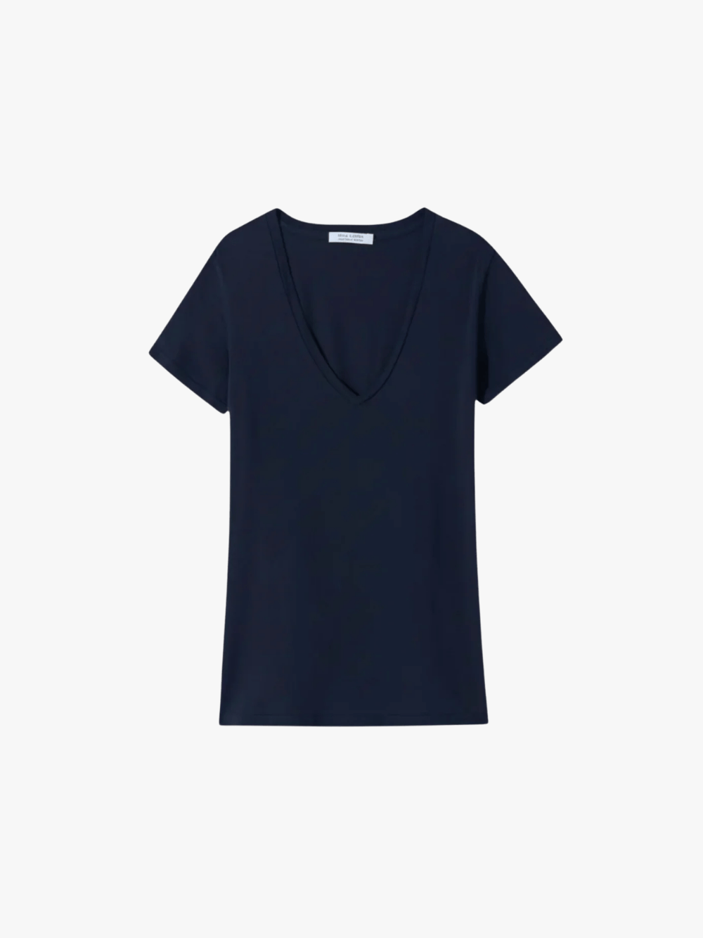 Nili Lotan Carol V-Neck Tee Shirt Midnight Navy Damen