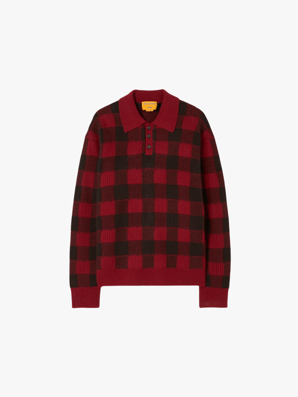 Guest in Residence Checker Allday Polo Carmine/Burnt Cocoa Men