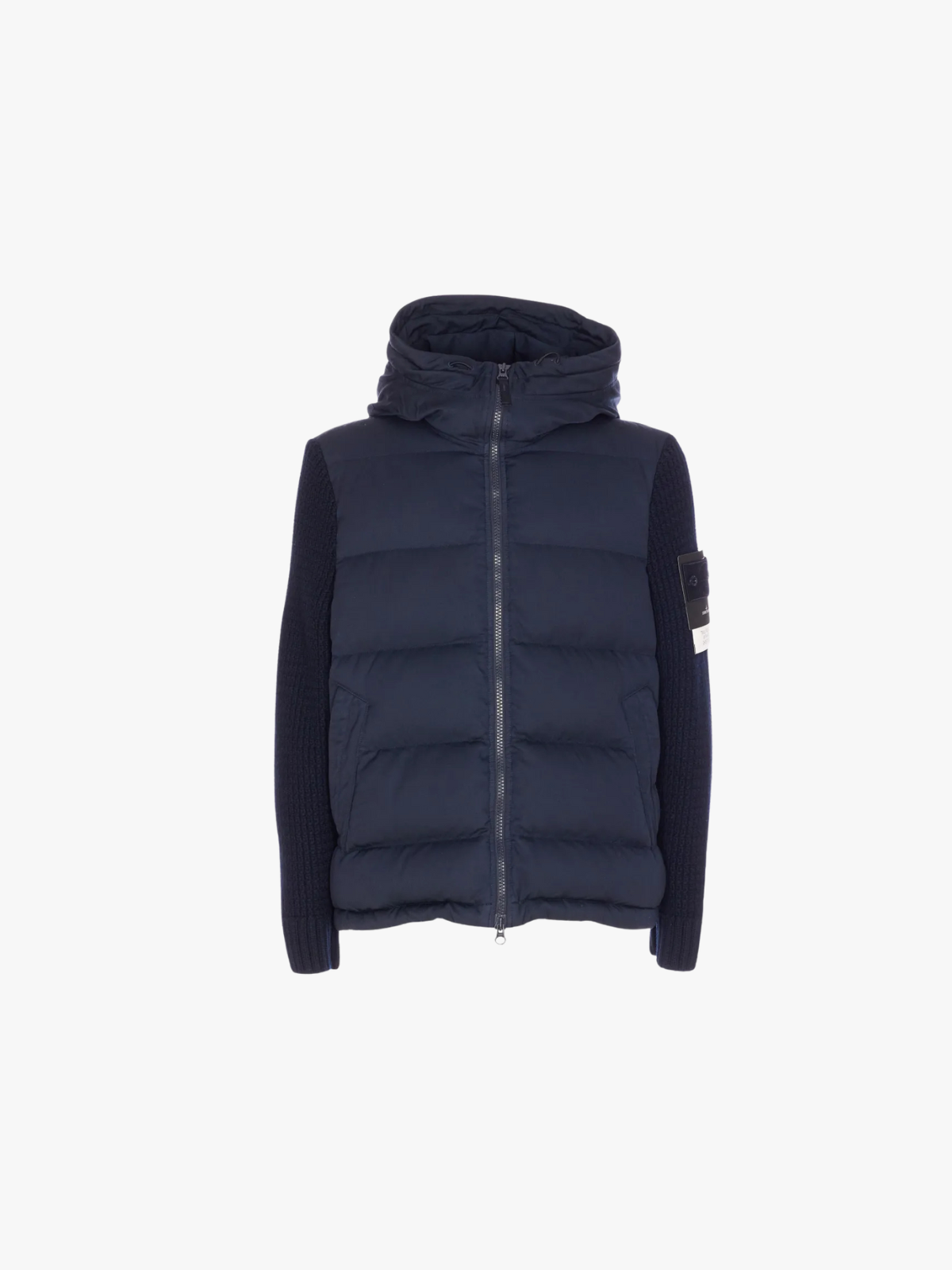 Stone Island Gefütterte Jacke mit Logo-Patch Marineblau Herren