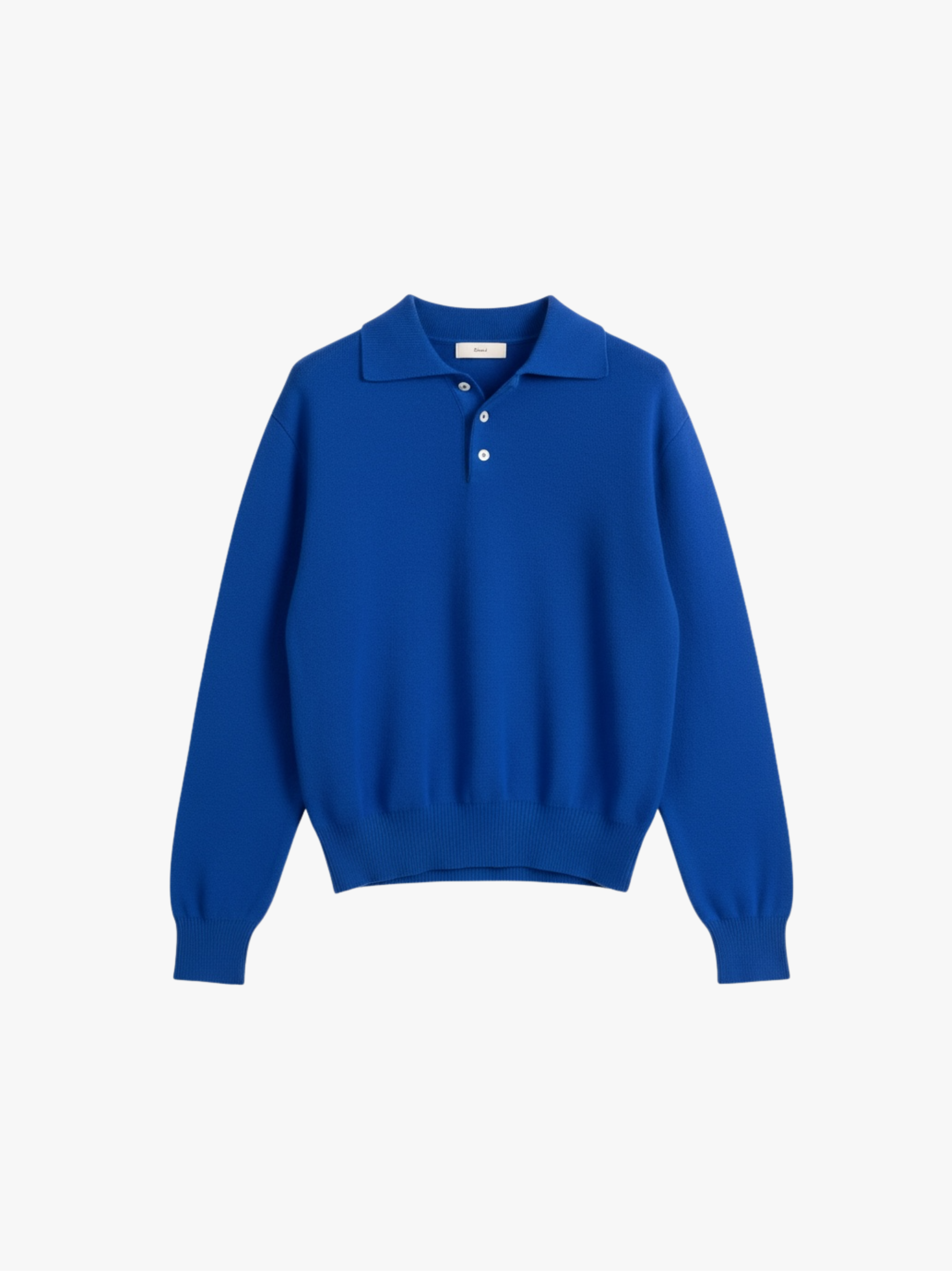 Dunst Unisex Collared Strickpullover Blau Herren