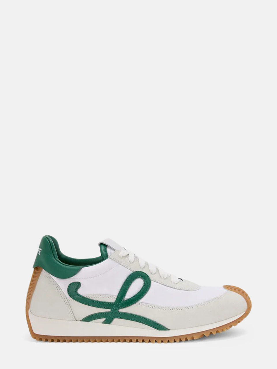 Loewe Flow Laufschuh 2.0 aus Nylon und Wildleder Weiß/Dunkelgrün Herren