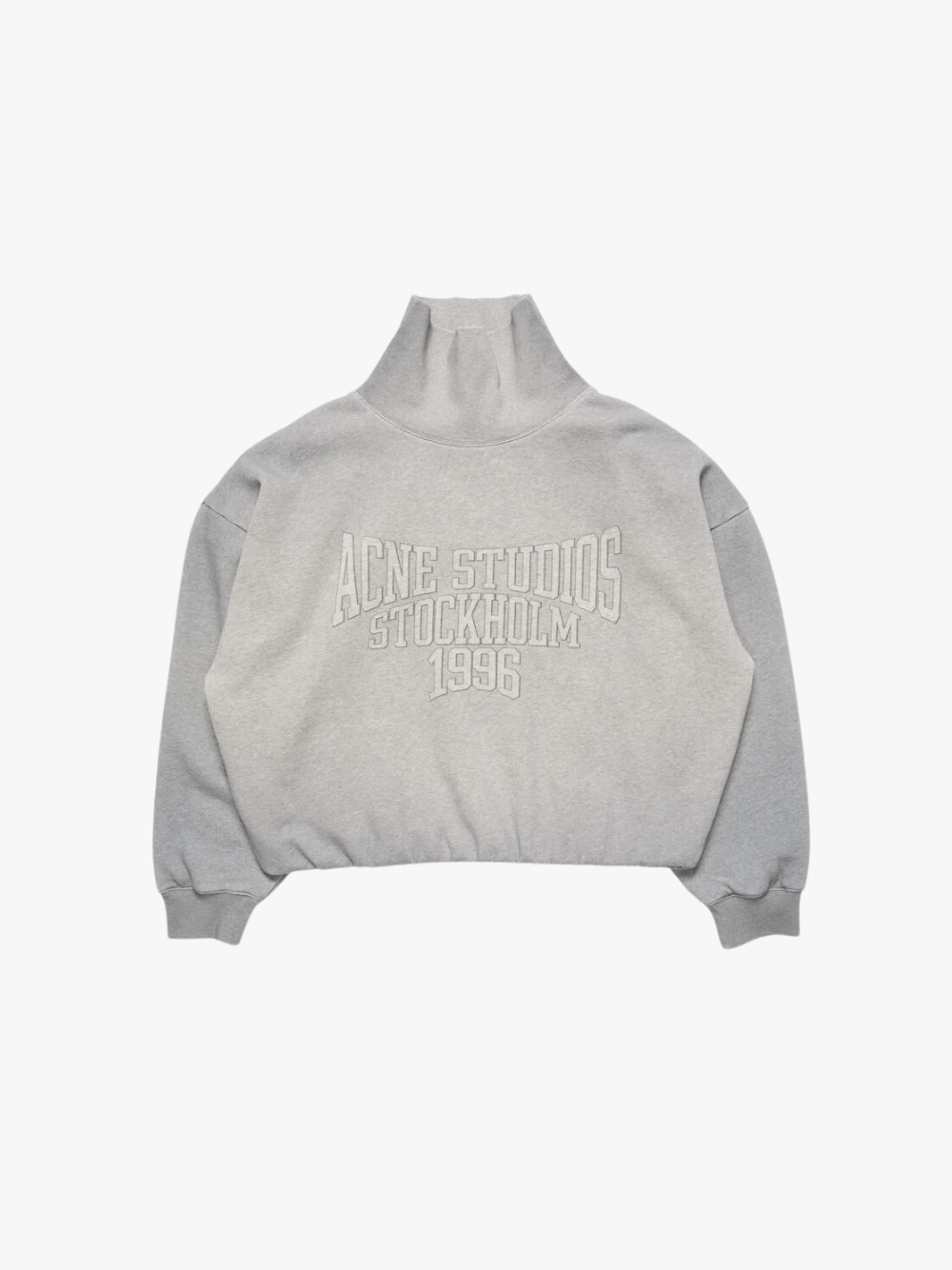 Acne Studios Fleece Sweatshirt with Logo Grey Melange Women