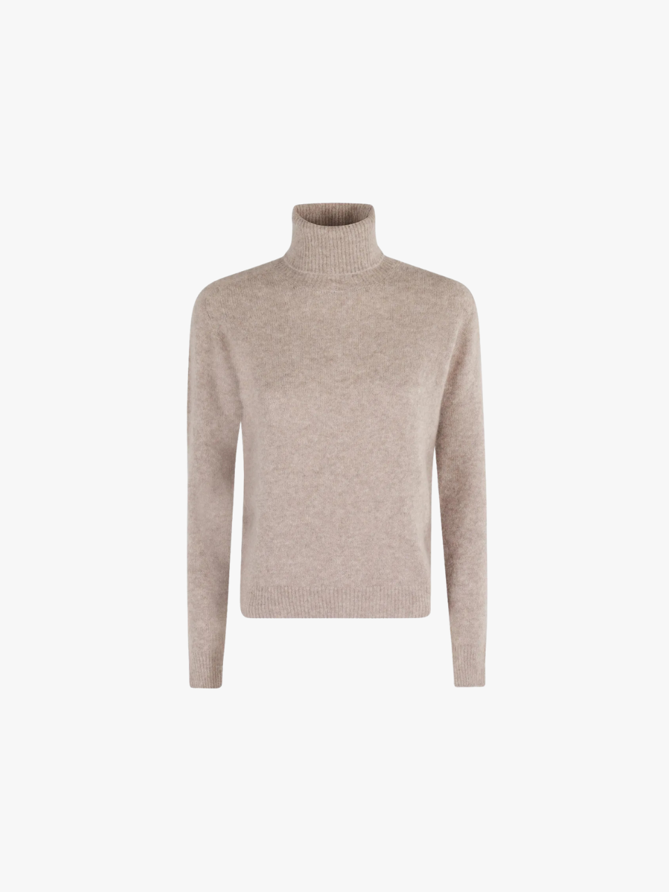 Roberto Collina Rollkragenpullover aus Woll-Seiden-Mischung Beige Damen