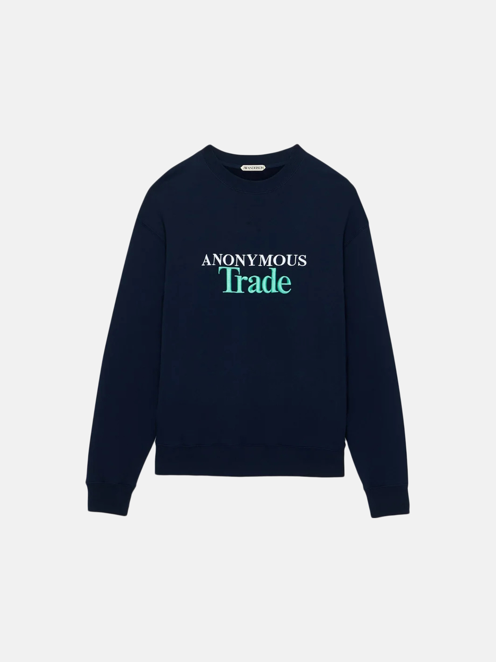 JW Anderson Anonymous Trade Sweatshirt Navy Herren