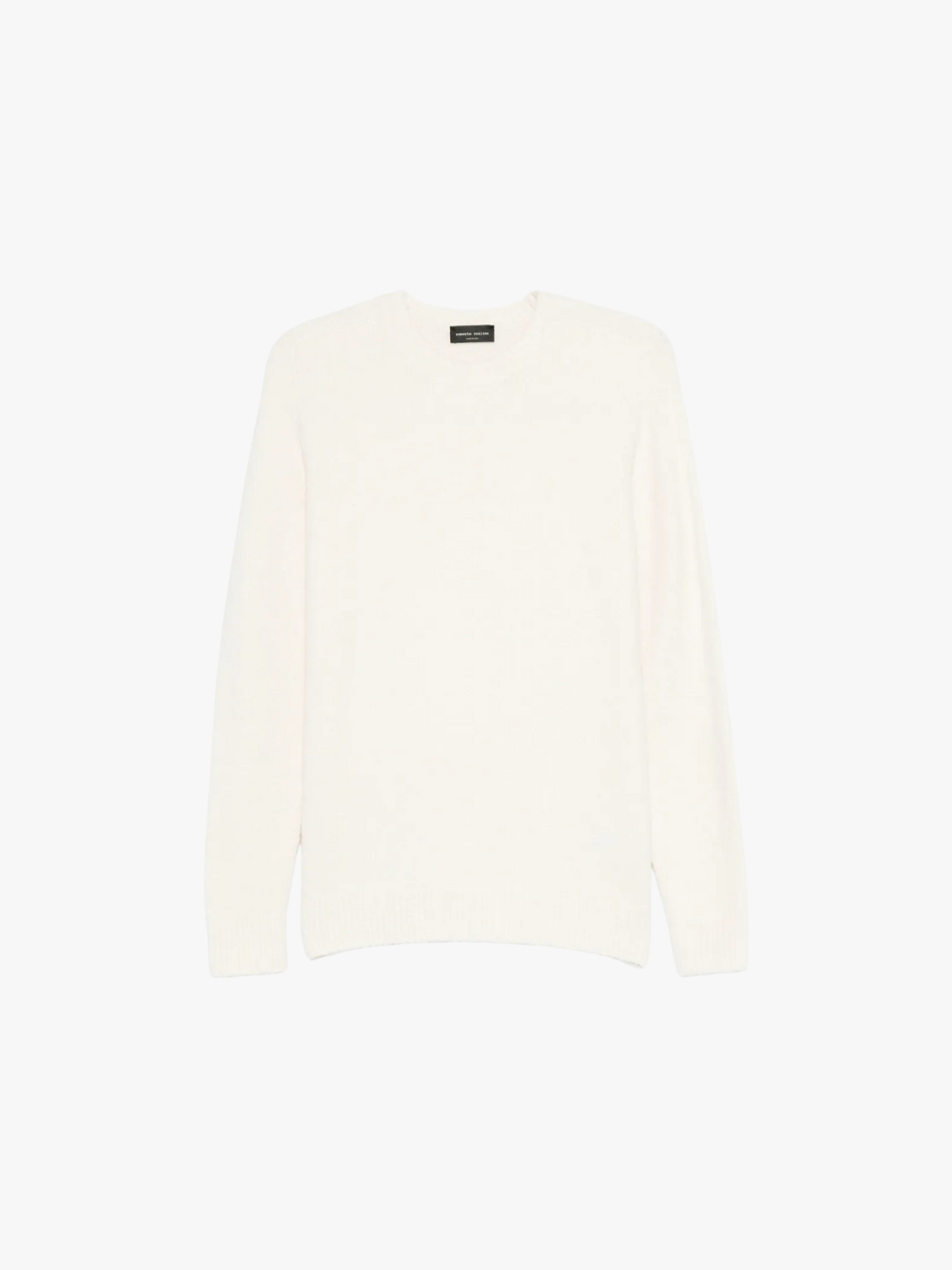 Roberto Collina Pullover mit Rundhalsausschnitt Weiß Herren