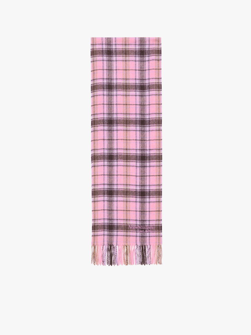 Acne Studios Kaschmir-Schal Pink Schwarz Damen
