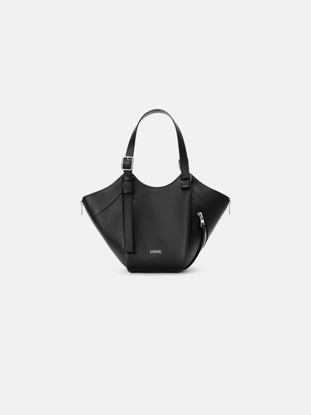 Loewe Hammock Flip Bag in classic calfskin leather Black Women's/unisex bag